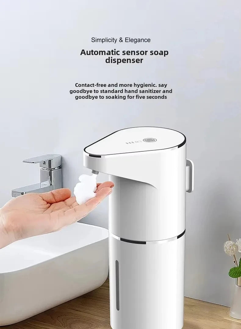Intelligent Sensor Multi-Speed Contact-Free Wall-Mounted Vertical Hand Sanitizer Bubble Machine Rechargeable Soap Dispenser