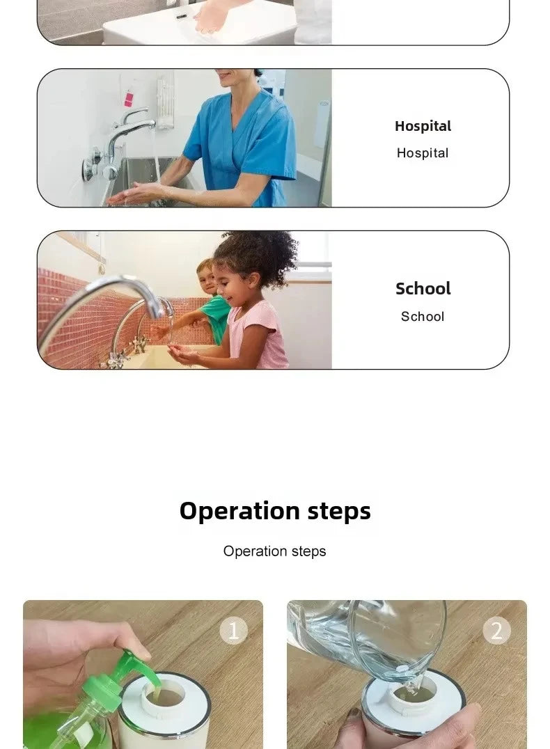 Intelligent Sensor Multi-Speed Contact-Free Wall-Mounted Vertical Hand Sanitizer Bubble Machine Rechargeable Soap Dispenser