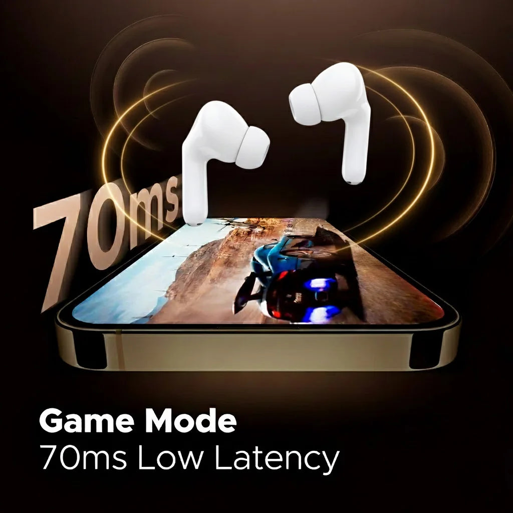 Active Noise Cancelling Wireless Headphones with Immersive Sound Ultra-Low Latency Effortless Wireless Charging for Gym running