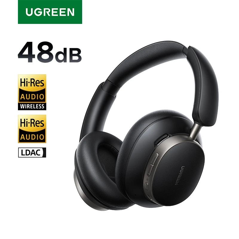 UGREEN Studio Pro 48dB ANC Wireless Headphones Over Ear Bluetooth Earphones Active Noise Cancellation Hi-Res LDAC 120h Playtime