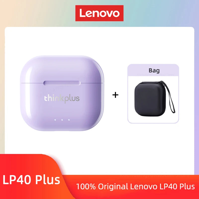 Lenovo LP40 II Earphones Original LP40 plus TWS Wireless Bluetooth 5.3 Headphones Sport Noise Reduction Touch Control Earbudss