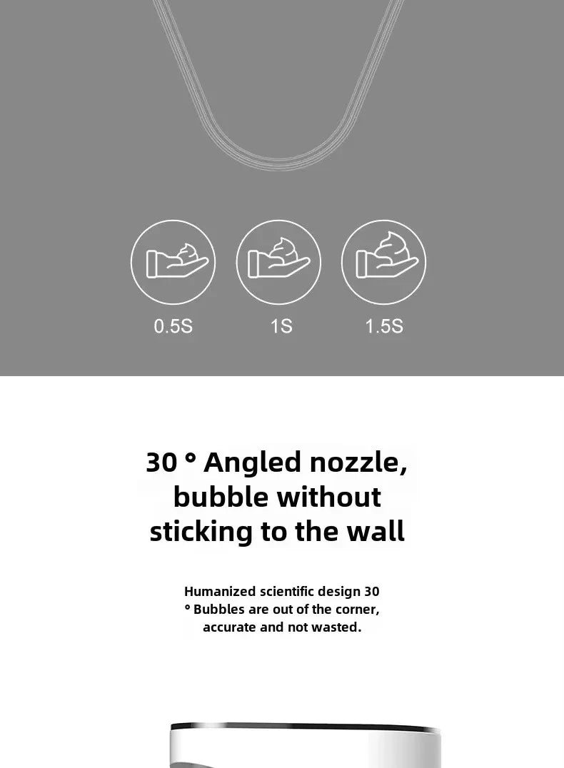 Intelligent Sensor Multi-Speed Contact-Free Wall-Mounted Vertical Hand Sanitizer Bubble Machine Rechargeable Soap Dispenser