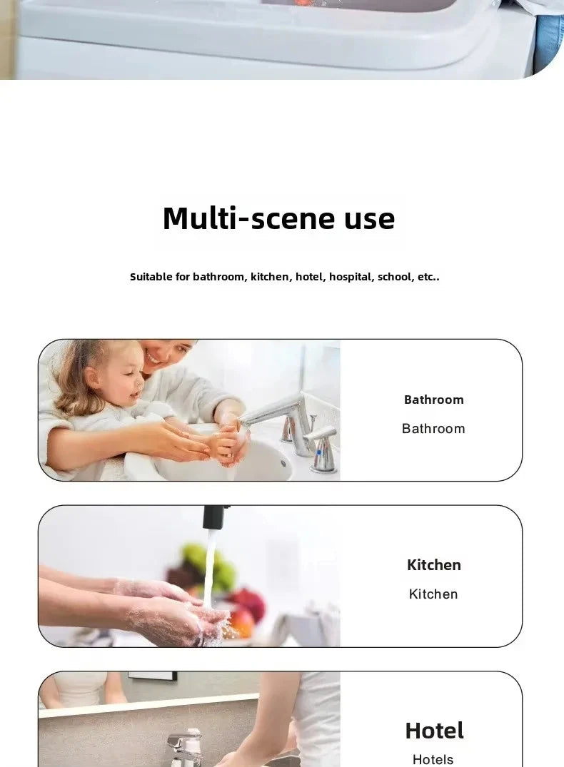 Intelligent Sensor Multi-Speed Contact-Free Wall-Mounted Vertical Hand Sanitizer Bubble Machine Rechargeable Soap Dispenser