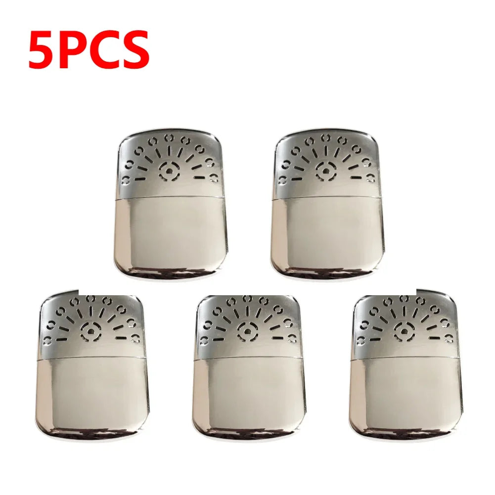 Reusable Hand Warmer Portable Fuel Catalytic Warmer Metal Alloy Pocket Winter Heater for Home Office Outdoor Camping Fishing