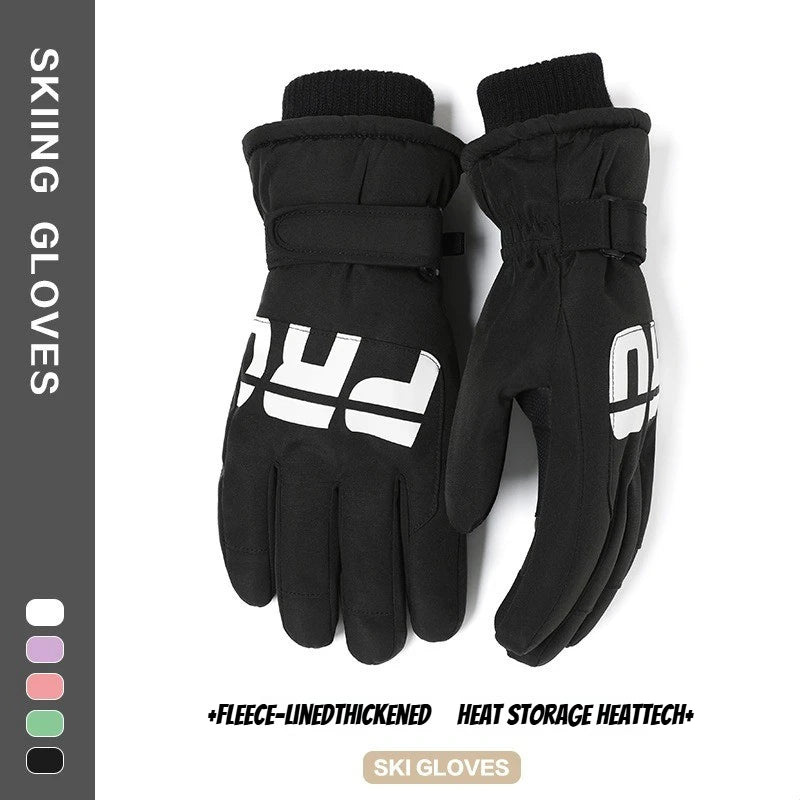 Winter Cycling Gloves Non Slip Touch Ski Gloves Snowboard Accessories Waterproof Pocket Warm Men's and Women's Thermal Gloves