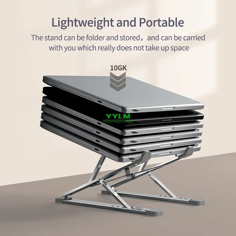 YYLM N8 Laptop Stand Aluminum for Macbook Adjustable Portable More Stabe Laptop Stand Cooling Stand Foldable Notebook Holder
