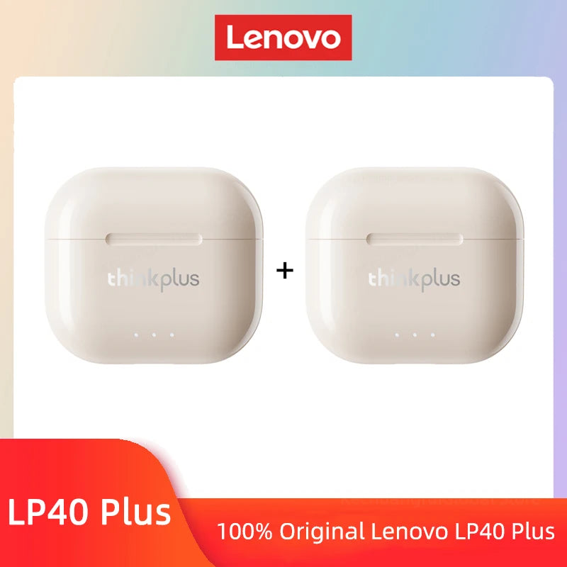 Lenovo LP40 II Earphones Original LP40 plus TWS Wireless Bluetooth 5.3 Headphones Sport Noise Reduction Touch Control Earbudss